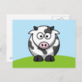 Carte postale Cute Cow (Devant / Derrière)