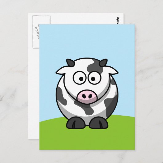 Carte postale Cute Cow (Devant / Derrière)