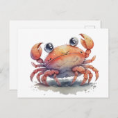 Carte postale Cute Crab (Devant / Derrière)