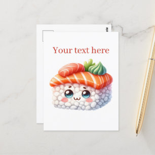 Carte Postale Cute cuisine japonaise ajouter un message