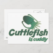 Carte Postale Cute Cuttlefish veut juste se câliner (Devant / Derrière)