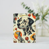 Carte Postale Cute Dalmatien sans joint (Debout devant)