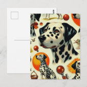 Carte Postale Cute Dalmatien sans joint (Devant / Derrière)