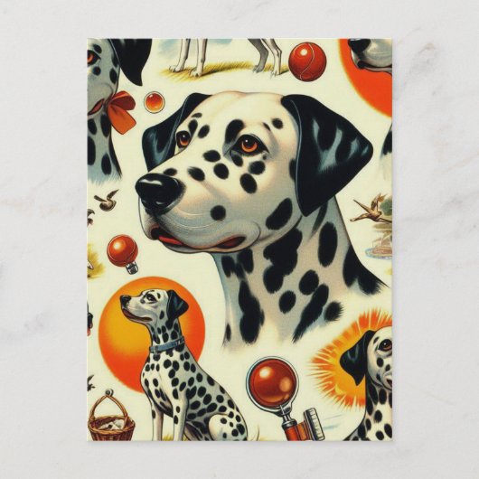 Carte Postale Cute Dalmatien sans joint (Devant)