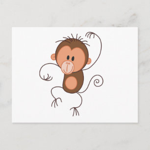 Carte Postale Cute Dancing Monkey