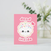 Carte Postale Cute Dead Inside Cookie (Debout devant)