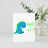 Carte Postale Cute Dinosaur RAWR (Debout devant)