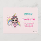 Carte Postale Cute Doll Girl Thank you card (Dos)