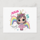 Carte Postale Cute Doll Girl Thank you card (Devant)
