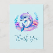Carte Postale Cute Dolphin Sea Creator Merci (Devant)