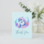 Carte Postale Cute Dolphin Sea Creator Merci (Debout devant)