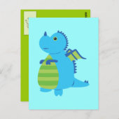 Carte Postale Cute Dragon (Devant / Derrière)