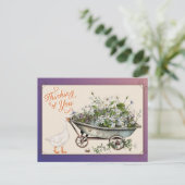 Carte Postale Cute Duck Pense À Vous En Fleur (Debout devant)