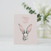 Carte Postale Cute Easter Rabbit Postcard in Minimalistic Style (Debout devant)