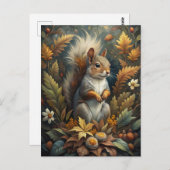 Carte Postale Cute écureuil (Devant / Derrière)
