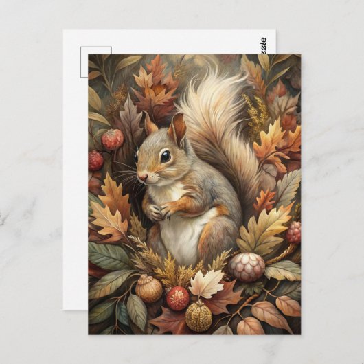 Carte Postale Cute écureuil (Devant / Derrière)