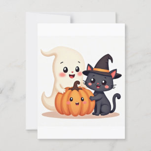 Carte Postale Cute Escouade Halloween   Sac fourre-tout