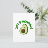 Carte Postale Cute Et Délicieux Avocado (Debout devant)