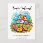 Carte Postale Cute Ferme Nouvelle Maison Faire-part de déménagem (Devant)