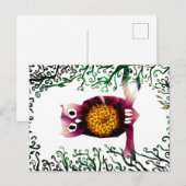 Carte postale Cute Floral Owl (Devant / Derrière)