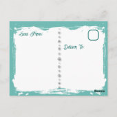 Carte Postale Cute Fluffy Chat | Rester en contact (Dos)