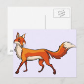 Carte Postale Cute Fox (Devant / Derrière)