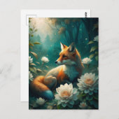 Carte Postale Cute Fox (Devant / Derrière)