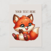 Carte Postale Cute fox lovers customizable  (Devant)