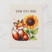 Carte Postale Cute fox lovers customizable (Devant)