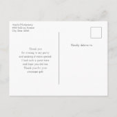 Carte Postale Cute Fox Pup in a Red Scarf Thank You (Dos)