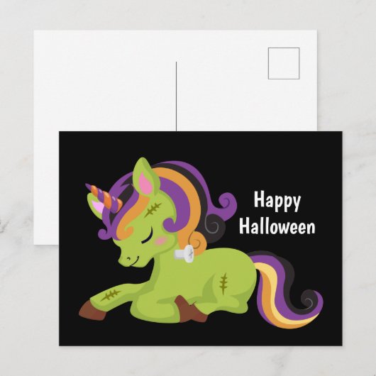 Carte Postale Cute Frankenstein (Devant / Derrière)