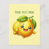 Carte Postale Cute fresh lemon customizable  (Devant)