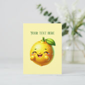 Carte Postale Cute fresh lemon customizable (Debout devant)