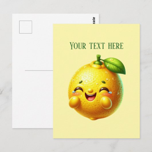 Carte Postale Cute fresh lemon customizable (Devant / Derrière)