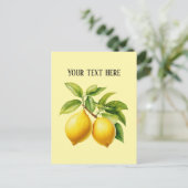 Carte Postale Cute fresh lemon customizable  (Debout devant)