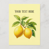 Carte Postale Cute fresh lemon customizable  (Devant)