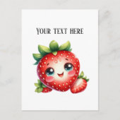 Carte Postale Cute fresh strawberry customizable vendors (Devant)