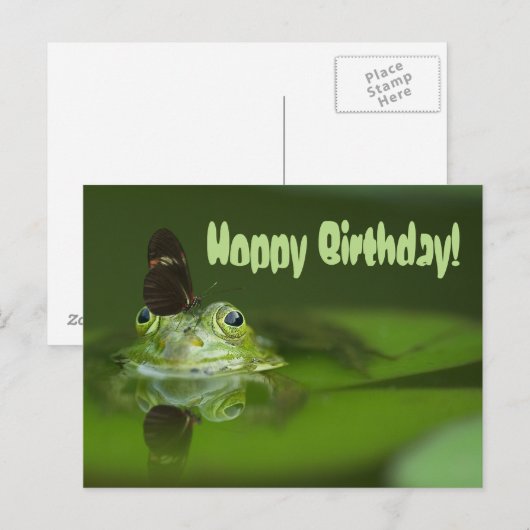 Carte Postale Cute frog (Devant / Derrière)
