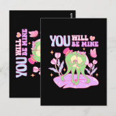 Carte Postale Cute Frog - Vous Serez À Moi (Devant / Derrière)