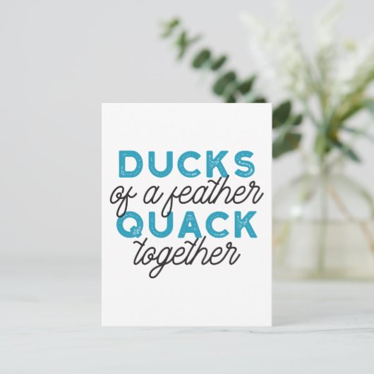 Carte Postale Cute Funny Canards Puns Conception de devis (Debout devant)