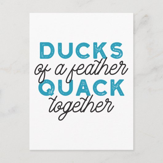 Carte Postale Cute Funny Canards Puns Conception de devis (Devant)