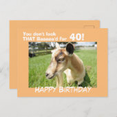 Carte Postale Cute Funny Humour de chèvre sur mesure Anniversair (Devant / Derrière)