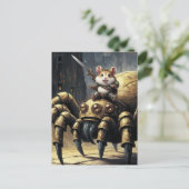 Carte Postale Cute Funny Steampunk Hamster et Araignée (Debout devant)