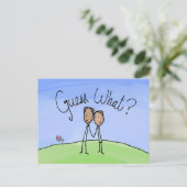 Carte Postale Cute Gay Couple Devinez Quoi (Debout devant)