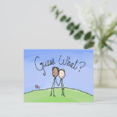 Carte Postale Cute Gay Couple Devinez Quoi (Debout devant)