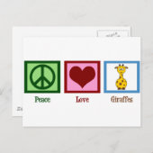 Carte Postale Cute Giraffe (Devant / Derrière)