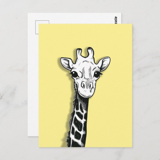 Carte Postale Cute Giraffe (Devant / Derrière)