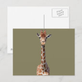 Carte Postale Cute giraffe face (Devant / Derrière)