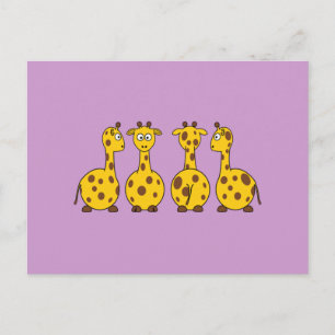 Carte Postale Cute Giraffe, Wild Animal