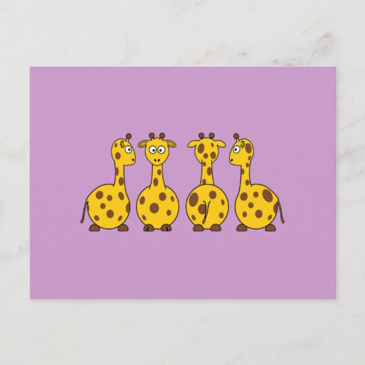 Carte Postale Cute Giraffe, Wild Animal (Devant)